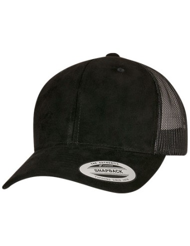 FLE-6606SU-Suede Leather Trucker Cap